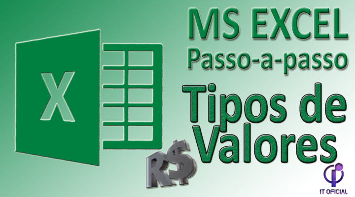 Inserir os tipos de valores no Excel